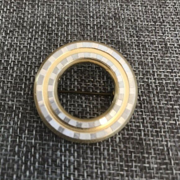 Vintage West Germany Brooch Multi Faceted Round - Picture 1 of 3